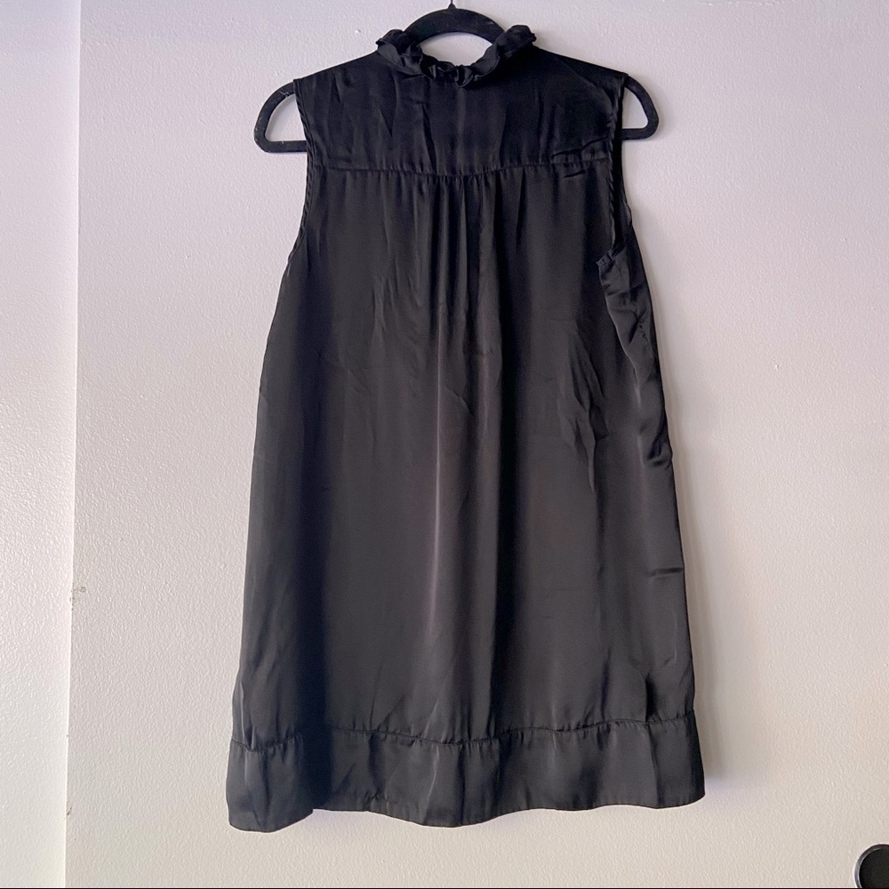 F21 • Long Vintage Silk Ruffle Button Blouse - Picture 4 of 6